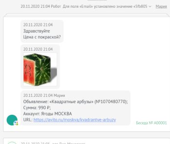 Общение с клиентом в чатах amoCRM
